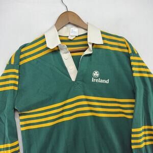 Vintage Ireland Rugby Shirt Men's XL Green Yellow Colorblock O'Neills Irish 90s